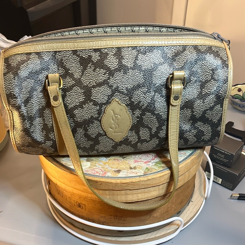SALE Yves Saint Laurent YSL giraffe-print Boston bag, great condition!